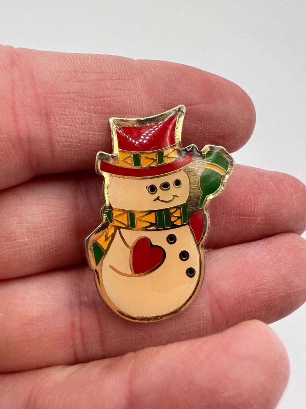 Vintage Christmas Brooches Pins Set of 13 Metal Stone Plastic Unsigned - Picture 9 of 16